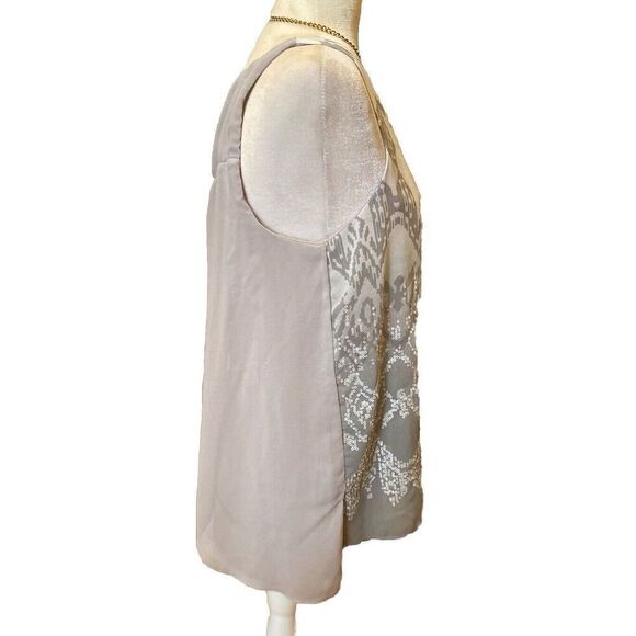 Express Women's Racerback Sequin Tank Top Flowy Gray /Silver Size M - Picture 3 of 8